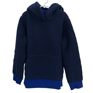 Lands’End Kids Boys Sherpa Pullover Hoodie Sweatshirt Size M (8)